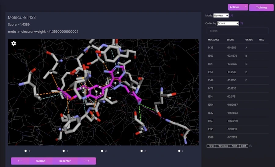 Autoparty: Machine Learning-Guided Visual Inspection of Molecular Docking Results