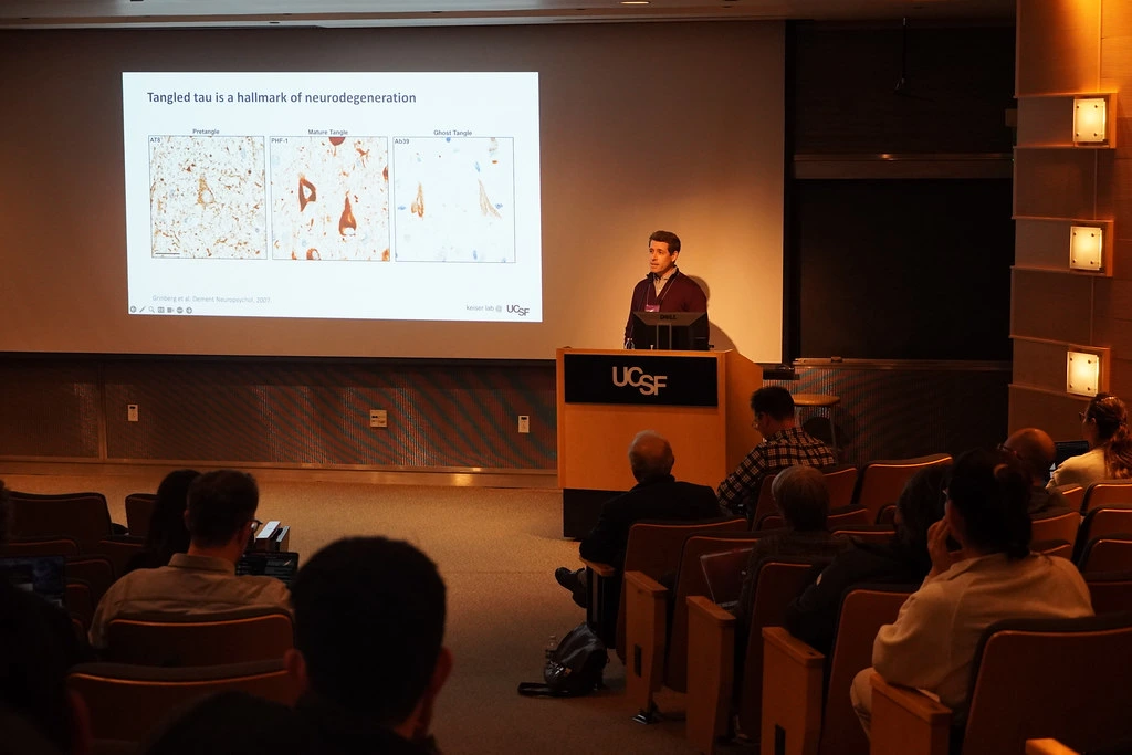 Presenting on AI for neuropathology at the QBI-Institut Curie symposium, UCSF